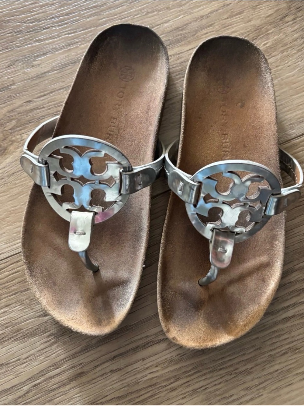 Tory Burch Silver Cloud Sandals Size 5.5